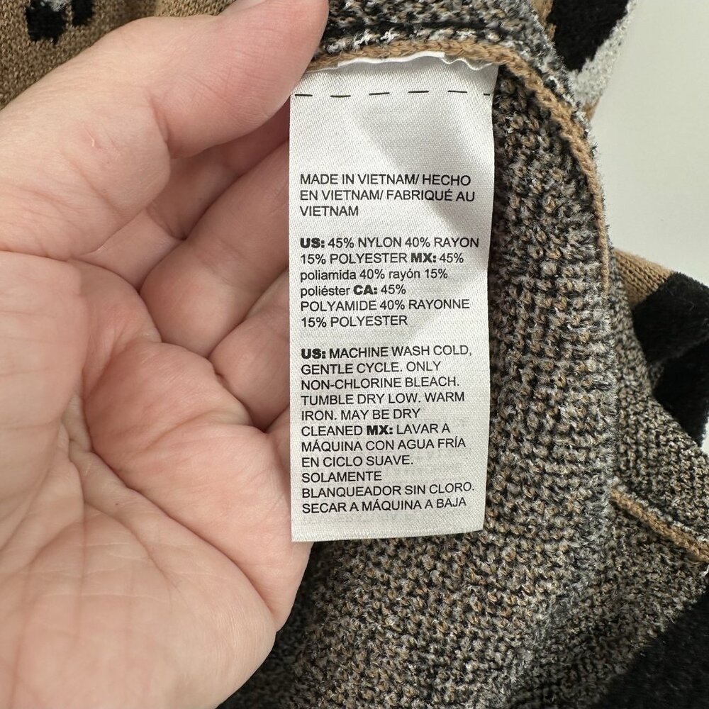 SOLD hoodie animal print tunic knit pockets shacket large 2